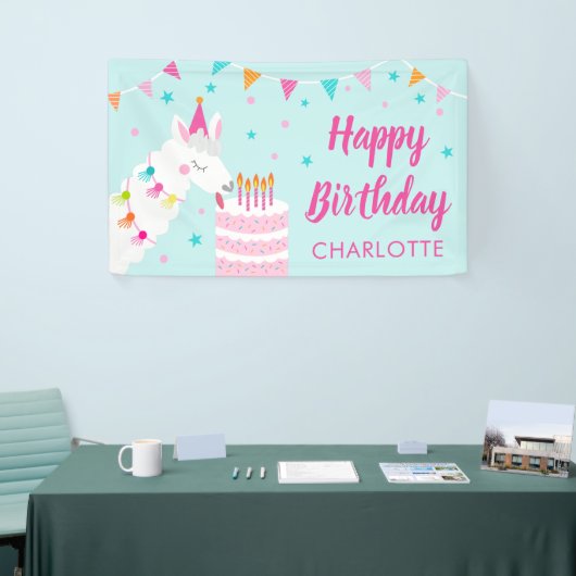 ホールラマおもしろいケーキ5th誕生日アクア 横断幕 (トレードショー)