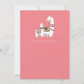 ホールラマおもしろいママベビーフィエスタカッティピンクガールズ 招待状 (裏面)