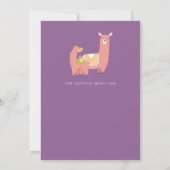 ホールラマおもしろいママベビーラブフィエスタカッティ 招待状 (裏面)