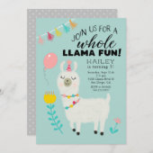 ホールラマおもしろい誕生会 招待状 (正面/裏面)