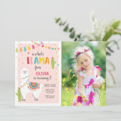 ホールラマおもしろい誕生日の招待状アルペスフィエスタ 招待状 (スタンド正面)