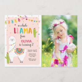 ホールラマおもしろい誕生日の招待状アルペスフィエスタ 招待状