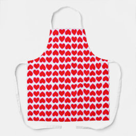 ホールロッタラブロマンチック赤いハートガロール エプロン