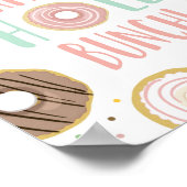 ホール感謝していバウンチ女の子の誕生日パーティーサイン ポスター (角)