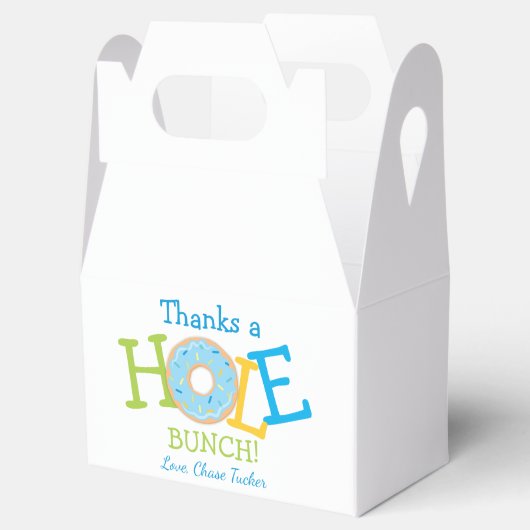 ホール感謝していバウンチ男の子ドーナツ誕生日パーティー フェイバーボックス (オープン)