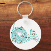 ホーンキーフランスのチェーン キーホルダー (正面)