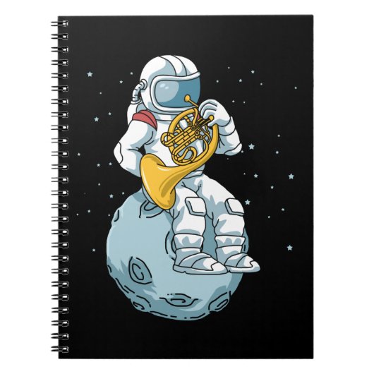 ホーンギフトフランスのメンズ真鍮ミュージックホーフランスのン ノートブック (正面)