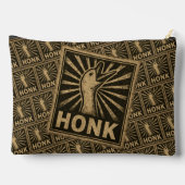 ホーンクグースアおもしろいックチキンミーム アクセサリーポーチ (裏面)