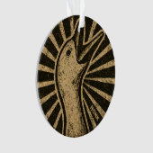 ホーンクグースアおもしろいックチキンミーム オーナメント (正面)