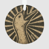 ホーンクグースアおもしろいックチキンミーム オーナメント (裏面)