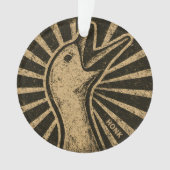 ホーンクグースアおもしろいックチキンミーム オーナメント (正面)