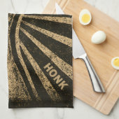 ホーンクグースアおもしろいックチキンミーム キッチンタオル (四つ折り)