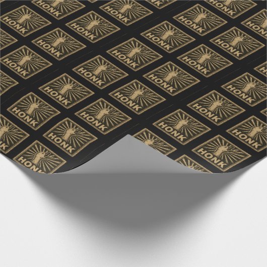 ホーンクグースアおもしろいックチキンミーム ラッピングペーパー (角)