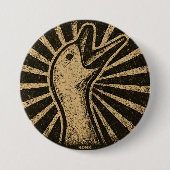 ホーンクグースアおもしろいックチキンミーム 缶バッジ (正面)