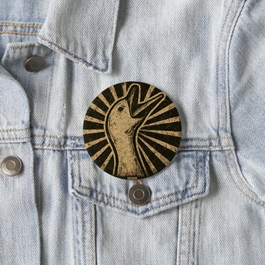 ホーンクグースアおもしろいックチキンミーム 缶バッジ (インサイチュ)