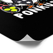 ホーンクスポンクスおもしろいグースハロウィーンの衣装テニス ポスター (角)