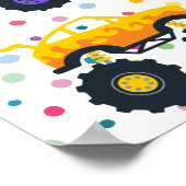 ホーンクビープvroomモンスタートラックボーイ誕生日へようこそ ポスター (角)