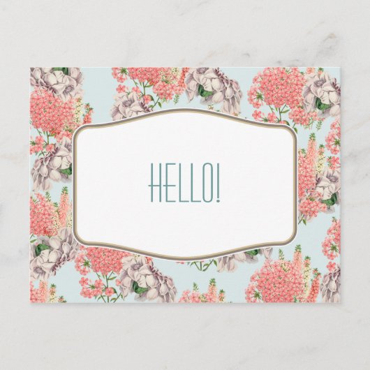 ホーンシアスガーデニシアロサス・デタレス・セレスティ ポストカード (正面)