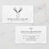 ホーンシカ（白動物） 名刺 (正面/裏面)