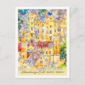 ホーンシュヴァンガウドイツトラベルプレイスウォーターカラー ポストカード (正面)