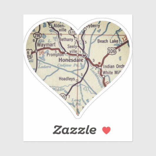 ホーンズデールPAヴィンテージマップ シール (シート)