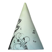 ホーンセクショントランペットジャズミュージック誕生日グリーン パーティーハット (右)