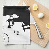 ホーンセクショントランペットジャズ音楽 キッチンタオル (四つ折り)