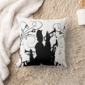 ホーンセクショントランペットジャズ音楽 クッション (ブランケット)