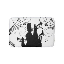 ホーンセクショントランペットジャズ音楽 バスマット