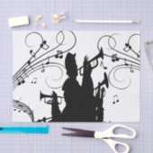 ホーンセクショントランペットジャズ音楽 薄葉紙 (クラフト)