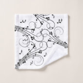 ホーンセクションミュージックデザイン バスタオルセット (ウォッシュタオル)