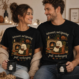 ホーンテッドな読書家のためのハロウィンTシャツ - お化けの読書 Tシャツ