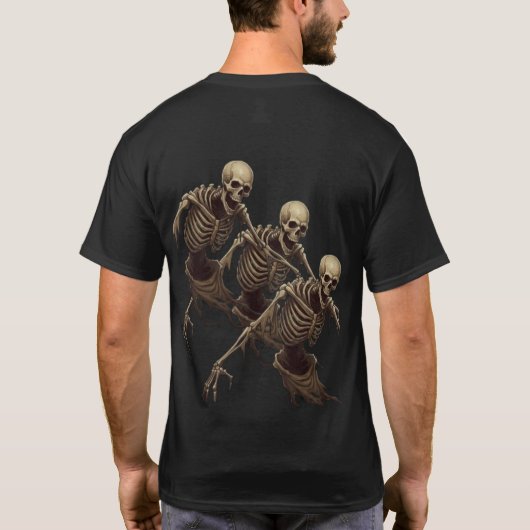 ホーンテッドスケルトンホラー Tシャツ (裏面)