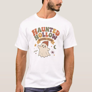 ホーンテッドホローソーシャルクラブの幽霊デザイン Tシャツ