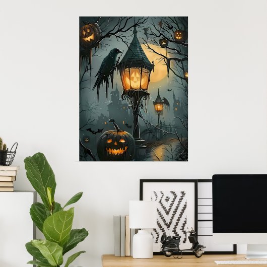 ホーンテッド・ホロウ - ハロウィンの夜 ポスター (ホームオフィス)