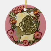 ホーンバンドキャフランスのンプアートホルンバンド先生 セラミックオーナメント (正面)