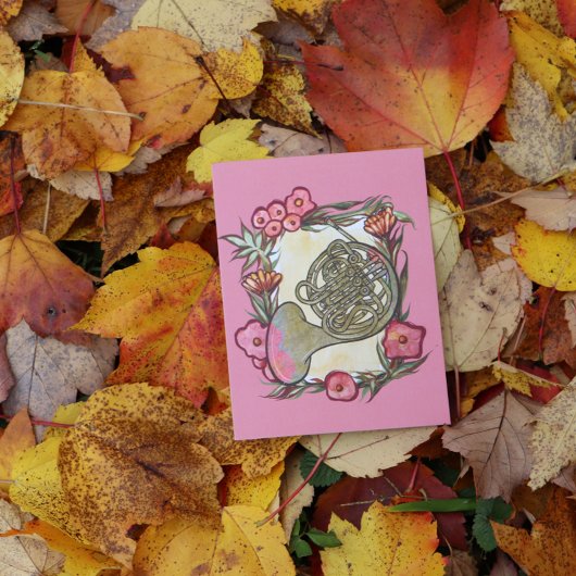 ホーンバンドキャフランスのンプアートホルンバンド先生 ポストカード