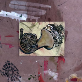 ホーンバンドフランスのクラス音楽先生 ポストカード