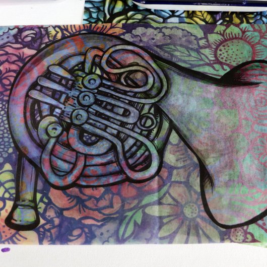 ホーンバンドフランスのクラス音楽先生 薄葉紙