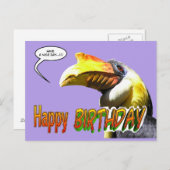 ホーンビルカラフル誕生日はがき ポストカード (正面/裏面)