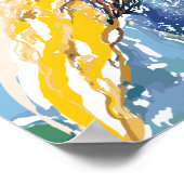 ホーンビル熱帯鳥抽象芸術アートスモールポスター ポスター (角)