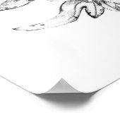 ホーンビーム植物鉛筆のスケッチ ポスター (角)