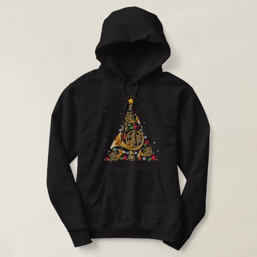 ホーンフランスのクリスマスツリー パーカ (デザイン正面)