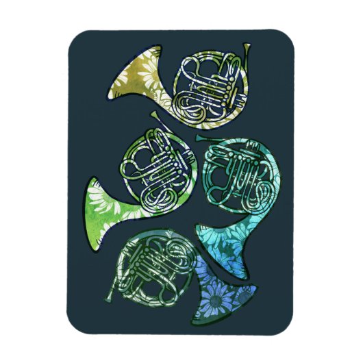 ホーンフランスのデイジーバンドクラス先生 マグネット (縦)