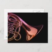 ホーンフランスのミュージカル楽器画像 ポストカード (正面/裏面)