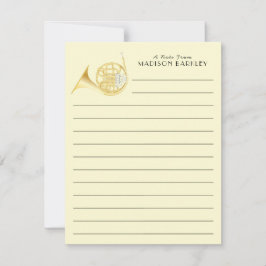 ホーンフランスのミュージシャンバンド先生サンキューカード サンキューカード