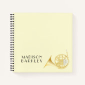 ホーンフランスのミュージシャンバンド先生手帳 ノートブック (正面)