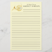 ホーンフランスのミュージシャン先生文具 便箋 (正面)