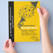 ホーンブラスフランスのミュージシャンミュージカル音楽フェスティバル チラシ (手)