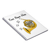 ホーンブラスフランスのミュージシャン音楽先生カスタム ノートブック (右側)